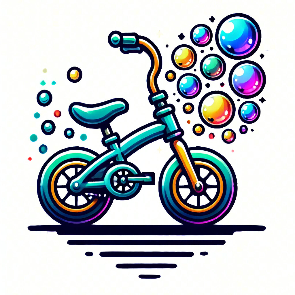 Bubble Bikes - a kiddie ride with the combination of bikes and bubble blowers